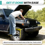 트럭용 타이어 스텝, 픽업, RV, SUV, 조절 가능한 접이식 테이블 스텝 스툴, 헤비 듀티, 미끄럼 방지, 하중 350파운드 : 위드미AD