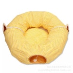 ZR 더블유디 고양이 터널 가능 JC 침대 쿠션 모양 세탁 튜브 실내 방석 블루 : 비욘드카트샵