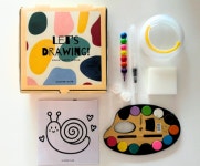 클로버클럽 구디백 드로잉 파티팩 물감놀이 어린이집 생일선물 답례품 : 클로버클럽