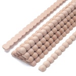 구슬 나무 트림 몰딩 장식, 보빈 & 트림, 벽, 캐비닛, 문, 거울 프레임, 가구, 창문, 인형집용 목재 소품용 15.8인치 길이의 스트립 12개 Wavy... 