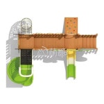 모에트리 선인장 테마 어린이 자연놀이터 야외 놀이기구 (플라스틱 슬라이드 포함 어린이집 유치원 몬테소리 교육용) : DiEU종합쇼핑몰