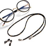 블랙 비즈 선글라스 안경 걸이 목걸이줄 안경줄 목걸이 스트랩 : 늘푸른달