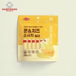 강아지간식 바우와우 소시지 (콘&치즈) 7P 2개 소세지간식 : 행복한발자국