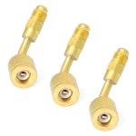 Dusledel 3Pcs A2L R-32 R-454B 냉매 어댑터, R-32/R-454B 탱크, 황동 45 1/4인치 좌측 암수 및 우측 남성 플레어 피팅 HVAC 충전 어댑터와... 