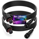 5피트 야외 투광등 연장 코드 4핀 방수 커넥터 고비 2 H7058 H7057 (5피트) 5 FT : 블리츠허브004