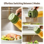 시 봄스 3 in 1 유리 올리브 오일 어 요리용 550ml/18 6 디스펜서 병 식용유 주방 기기 녹색 Gr n : Saso