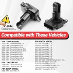 22204-21010 질량 공기 유량 센서 미터, 11-14 Mazda 2/04-13 Mazda 3/06-14 Mazda 5/03-13 Mazda 6/99-08 Toyota/99- : 온슈어리움