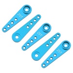 공유구 25T 서보 혼 37mm 금속 25개 연장 스티어링 암 서버, RC 카 트럭용 후타바 새복스 파워 HD HSP MG995 MG996 Servos 호환 (블루)... 