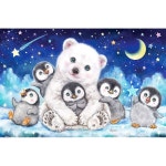 성인용 핀투 직소 퍼즐 600피스 카요미 북극곰과 펭귄 접착제가 필요 없는 간편한 보관용 스너그 연동 플라스틱 퍼즐 [H3038] : 제이블 Jble