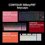 컨투어 KM98 PBT 키캡 - X68HE, ACE60/ACE68 자기 게임용 키보드 및 기타 체리 높이에 딱 맞습니다 : 퓨리아트몰