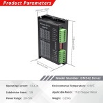MAKERELE DM542 CNC 디지털 스테퍼 모터 드라이버, 1.0-4.2A 20-50V DC 2상 128 세분화 마이크로 스텝 해상도, 네마 17 및 23 모터용... 