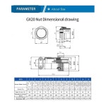 LJQQGJZ GX20 너트형 남녀 소켓 커넥터 2/3/4/5/6/7/8/9/10/12/14/15 핀 케이블 헤더 2L GX20-2L : 지니몰-1