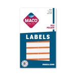 MACO 오렌지 파일 폴더 라벨, 9/16 x 3-7/16 인치, 상자당 248 개(FF-L7) : 바이앤고s