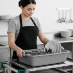 소로 에센셜 - 21-1/4인치 x 15-1/2인치 5인치 깊은 상업용 버스 박스 통 회색 플라스틱- 토트 유틸리티 음식 서비스 세척 대야 식기 보관 정리함... 