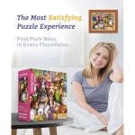 성인용 피스 릴랙스 플라스틱 직소 퍼즐 300개 이미지 세계 귀여운 애완동물 초상화 가장 만족스러운 테이블 게임 및 선물 [H3566] 퍼즐 매트... 