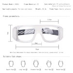 보호 안경용 수그리 스포츠 안경 러닝 안경 농구 축구 충격 흡수 조절 스트랩 1 G8031 Gloss Black Frame : 김미프라임