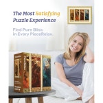 성인용 피스 릴랙스 플라스틱 직소 퍼즐 600피스 알퐁스 무차 달과 별에서 가장 만족스러운 테이블 게임과 선물 [H3670] 퍼즐 매트 필요 없음... 