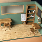 제페토의 미니어처 원목 가구 만들기 시리즈 1/10 크기 화이트오크 원목 책장 : 다락목공방
