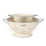 금속 소쿠리 2팩 손잡이가 달린 여과기 8L 2쿼트 7L 6쿼트 파우더 코팅 솔리드 베이스 : 바마루