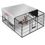 코브슈이웨 탑 도그 펜 커버, 펫 펜스 반려견을 기능을 비 적합합니다 플레이펜에 제공하며, 하우스 야외 커버는 24/32/40/45/50인치 보호 오브... 