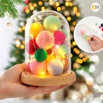 크리스마스 무드등만들기 키트 따뜻한 양모 led 폼폼 양모볼 조명 겨울 선물 : 달콩 마트