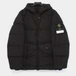 스톤 아일랜드 나일론 후드 다운 자켓 블랙 K2S154100011 S0A23 V0029 : 비아스