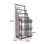 꽂이 진열대 선반 가판대 우산꽂이 스탠드 카운터 철제 우산 행거 1 두꺼운 동 우산꽂이-화이트60x45x167 : 마농01