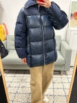 가니 립스탑 퀼팅 쉘 후드 패딩 점퍼 네이비 F8618 : 런던모드