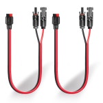 예티 휴대용 발전소, 태양열 배터리(2PCS)를 위한 10AWG 태양광 패널과 앤더슨 커넥터 케이블 1FT, 커넥터와 호환되는 확장 1 FT... 
