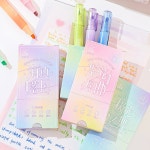 DS 60 4PCS 세트 페인팅 라이너 스파클린 학교 마커 F7818 형광펜 매직 글리터 Aurora : 메카픽스