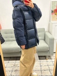 가니 립스탑 퀼팅 쉘 후드 패딩 점퍼 네이비 F8618 : 런던모드
