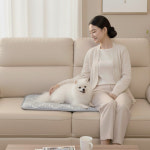 메드올 극세사 2인용 전기방석 그레이 워셔블 온도조절 사무실 등받이 캠핑 해외여행 전기장판 : 짱메드