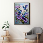 성인용 벌새 다이아몬드 아트 키트, 초보자를 위한 DIY 5D 페인팅 라운드 풀 드릴 도트 그림 홈 월 장식용 젬 공예품 12x16인치 선물 G7181... 