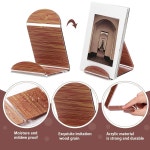 라탄뷰 6개 아크릴 책꽂이 4.1 x 3.2 3 세로 디스플레이 스탠드 홀더 이젤 베이스 액자 책 잡지 웨딩 키친 스토어 커피 테이블(옐로 브라운)... 