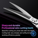 페니체 7인치 JP440C 스틸 애완동물 미용 곡선형 청커 가위 트리밍 강아지 털 손질 매직 70% 숱감소율 : 위더스16