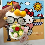 G1671 정품 헬로키티 키홀더 키링 산리오 꽃다발 가방꾸미기 선물 봉제인형 : 쿠마네상점