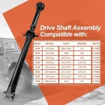 936-339 후방 완전 구동축 소품 축 어셈블리 [자동 변속기] BMW E90 325i 2006, 328i 2007-2013, 교체 OE 2610755199, 2610752735... 