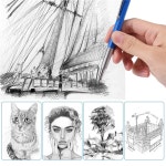 DS TE AC57 스케치 12 기계식 드래프트 PCS 연필 리드 목수 공예 아트 0MM Blue : 메카픽스