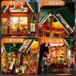 중국레고 농산물 가게 빌딩블록 스트릿 뷰 데스크탑 장식 건축 모형 F9029농산물매장+LED조명 : 마이도몰