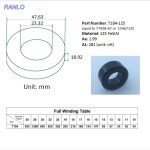 2개 T184 125 CS 467125 77438 A7 AL 281 N2 OD ID HT 48 23 19MM UE : 핸디팡팡