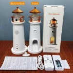 진공관스피커,포칼스피커,컴퓨터스피커,원격스피커 디자인 휴대용 달빛 등대 프로젝터 블루투스 스피커 2400mAh 배터리 작동 방등 음악 상자... 