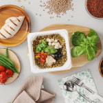 푸드씽크 통곡물 저당 식단 도시락 바질앤그레인 간편식 직장인 냉동도시락 웜그레인샐러드 : 주식회사 밸런스트리