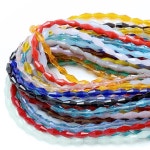 크리스탈면 처리 된 긴 비콘 유리 스페이서 비즈 쥬얼리 세공 팔찌 DIY 액세서리 만들기 3x6mm 4x8mm 6x12mm : 디에이스코어