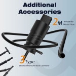 BMW E46/E39/E36 328i 325i M3 X5 Z4 +1x2M 호스 & 11 커넥터용 릴주스 윈드실드 워셔 펌프 | OEM 67128362154 67128377612... 