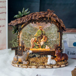 KC인증 아기예수 오르골 구유 예수님 탄생 성탄절 마굿간 성가 크리스마스 선물 워터볼 : 키키바나나