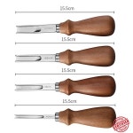 1pc 실용적인 가죽 공예 가장자리 Beveler Skiving 절단 DIY 수제 손 트리밍 도구 : 퀵요야