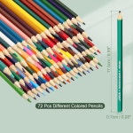 M&G 72 컬러 연필 세트, 72개 오일 기반 드로잉 아트 용품 초급 컬러링북 선물용 레드 홀더 포함 18 : 워크탑스토어