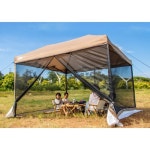 샤크팡 모기장쉘터 쉘터 야외 4매 카키색 원셋트 그늘막 카키 메쉬 메쉬쉘터 이중망사 원터치 대형 타프 4매 카키 이중망사 : 노아하나둘