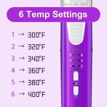 BETA 1인치 컬링 아이언 헤어 스트레이트너와 컬러 2 in 1 긴 짧은 머리를 위한 세라믹 완드 퀵 히트 업 6 템프 스타일링 도구 : 엘레베라