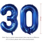 40인치 네이비 블루 30호 풍선 생일 파티 장식 및 기념일 장식용 셀프 씰링 (네이비블루30) Navyblue-30 : 0트렌디픽0